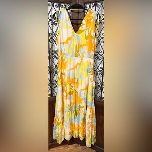 1. State Yellow Floral Maxi Dress